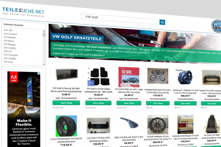 Auf Teilesuche.net finden Sie tausende Ersatzteile für Ihren VW Golf