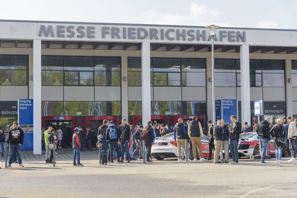Eingang Messe Friedrichshafen, Tuning World Bodensee